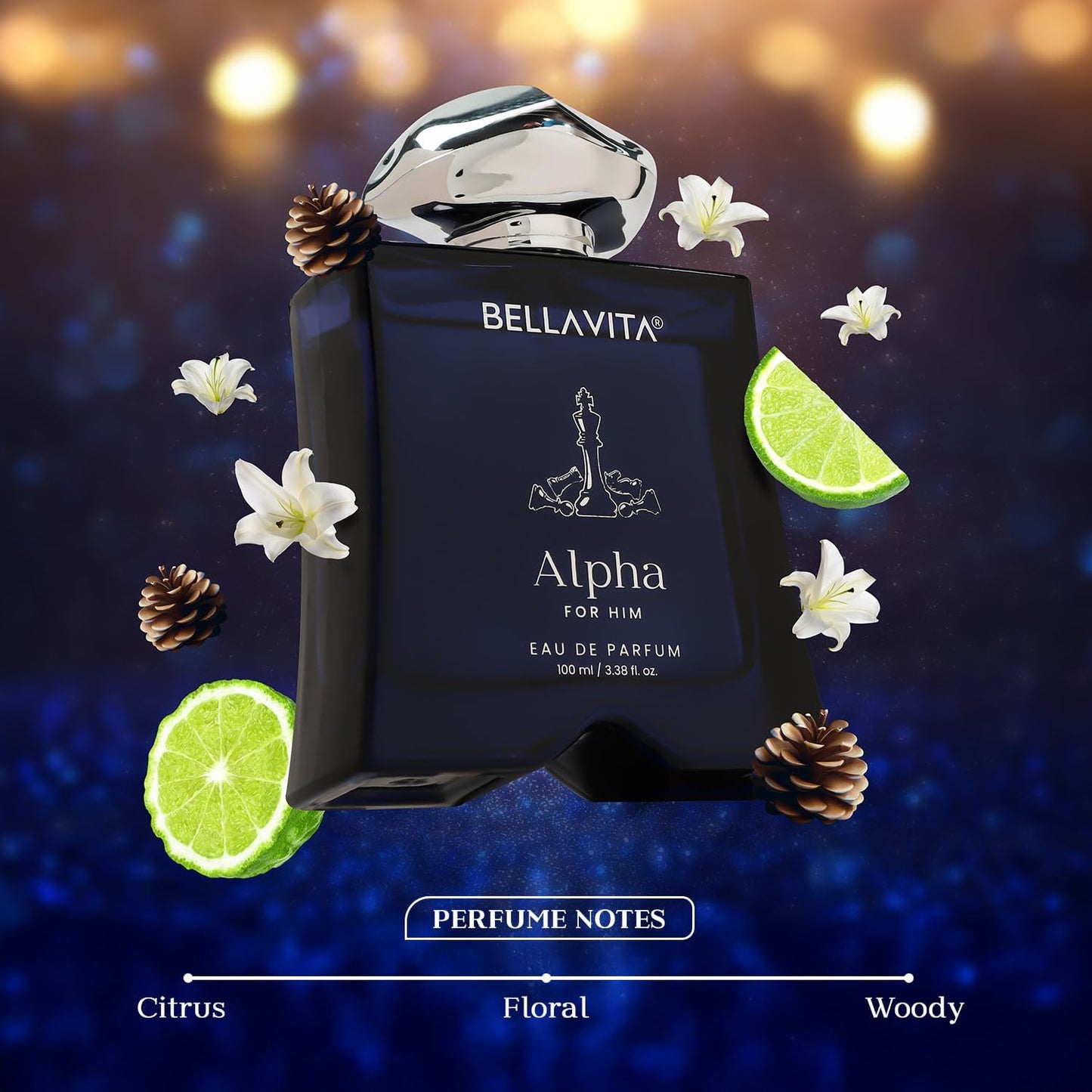 BELLAVITA Mood Collection ALPHA Perfume for Him | Long-Lasting Luxury Perfume | Bold & Sophisticated Perfume For Men, 100ml