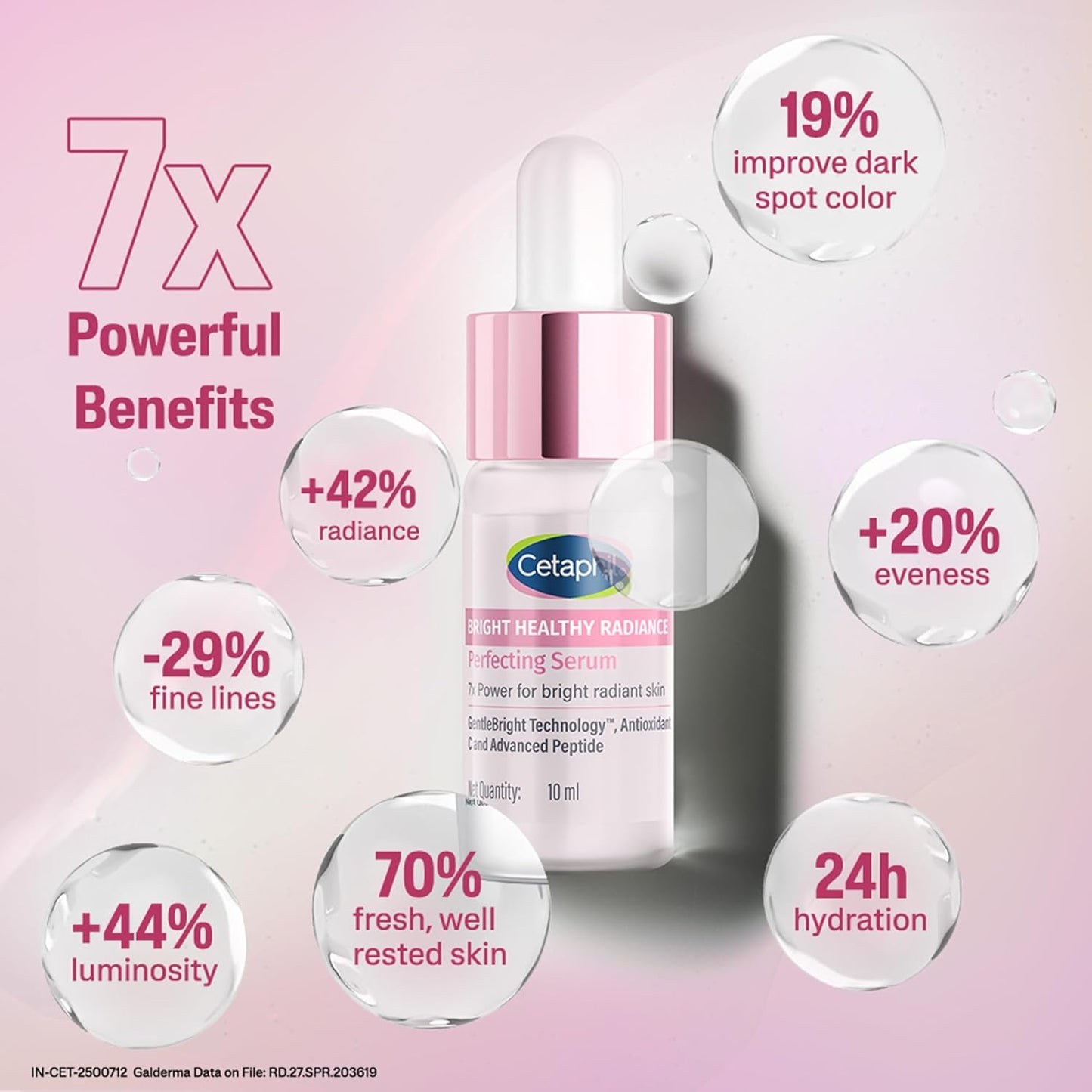 CETAPHIL Bright Healthy Radiance Perfecting Serum | 10ml | GentleBright Technologyâ„¢ with Antioxidant C and Advanced Peptide | 7x POWER for Radiant Sensitive Skin | Fragrance Free