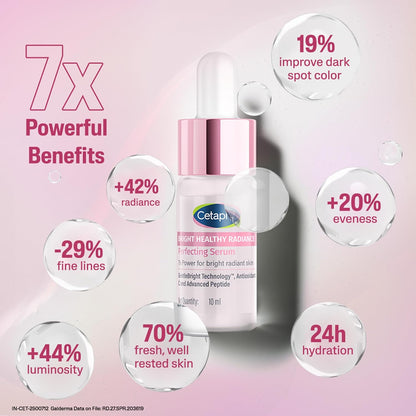 CETAPHIL Bright Healthy Radiance Perfecting Serum | 10ml | GentleBright Technologyâ„¢ with Antioxidant C and Advanced Peptide | 7x POWER for Radiant Sensitive Skin | Fragrance Free