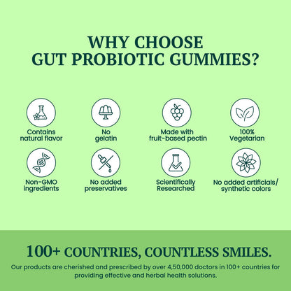 Himalaya Healthy Gut Probiotic Gummies | Pack of 30s | Nutraceutical | Promotes Good Bacteria in the Gut | Supports Digestive Health and Immunity | Natural Strawberry Flavor