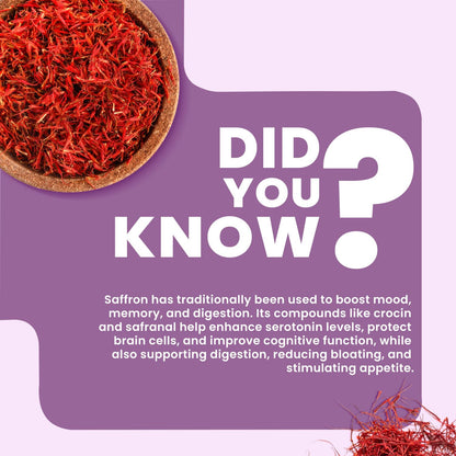 Herbal Max Original Kashmiri Mongra Saffron (A+++ Grade) | 100% Pure Natural & Untouched | Rich Aroma & Flavor for Pregnant Women, Biryani, Cooking, Beauty & Sweets | 0.5g