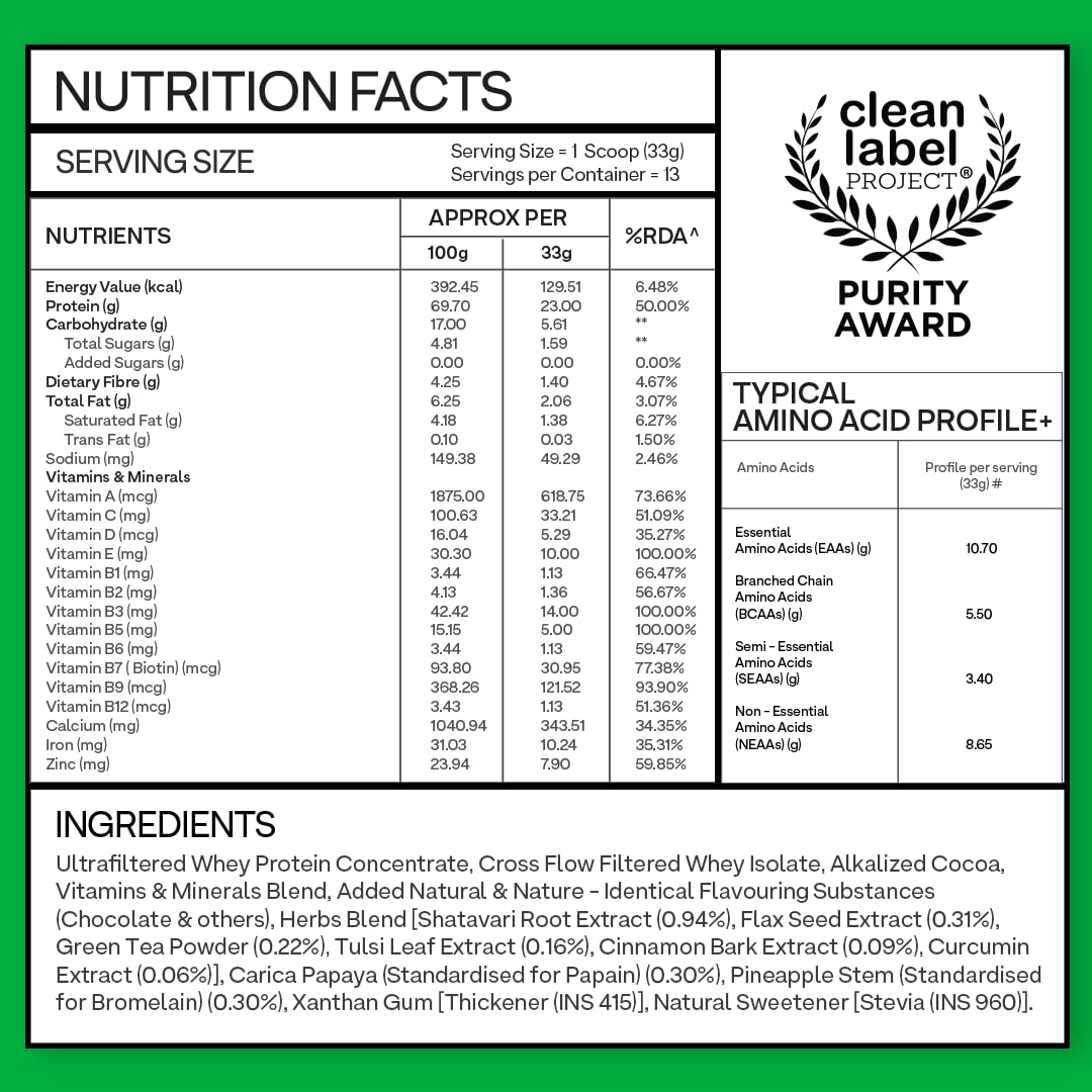 OZiva Protein & Herbs for Women, Chocolate, 16 Servings, 0g added Sugar