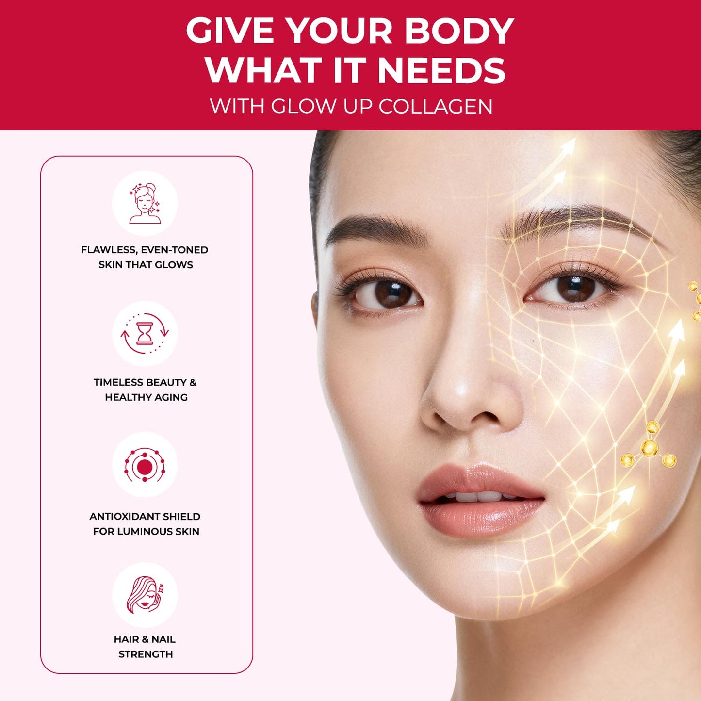 The Body Reserve Marine Collagen Peptides (Watermelon, 200g) | With Vitamin C, Vitamin E, Sodium Hyaluronate & Biotin | Supplement for Healthy Skin, Hair & Nails | Hydrolyzed Fish Powder for Women & Men