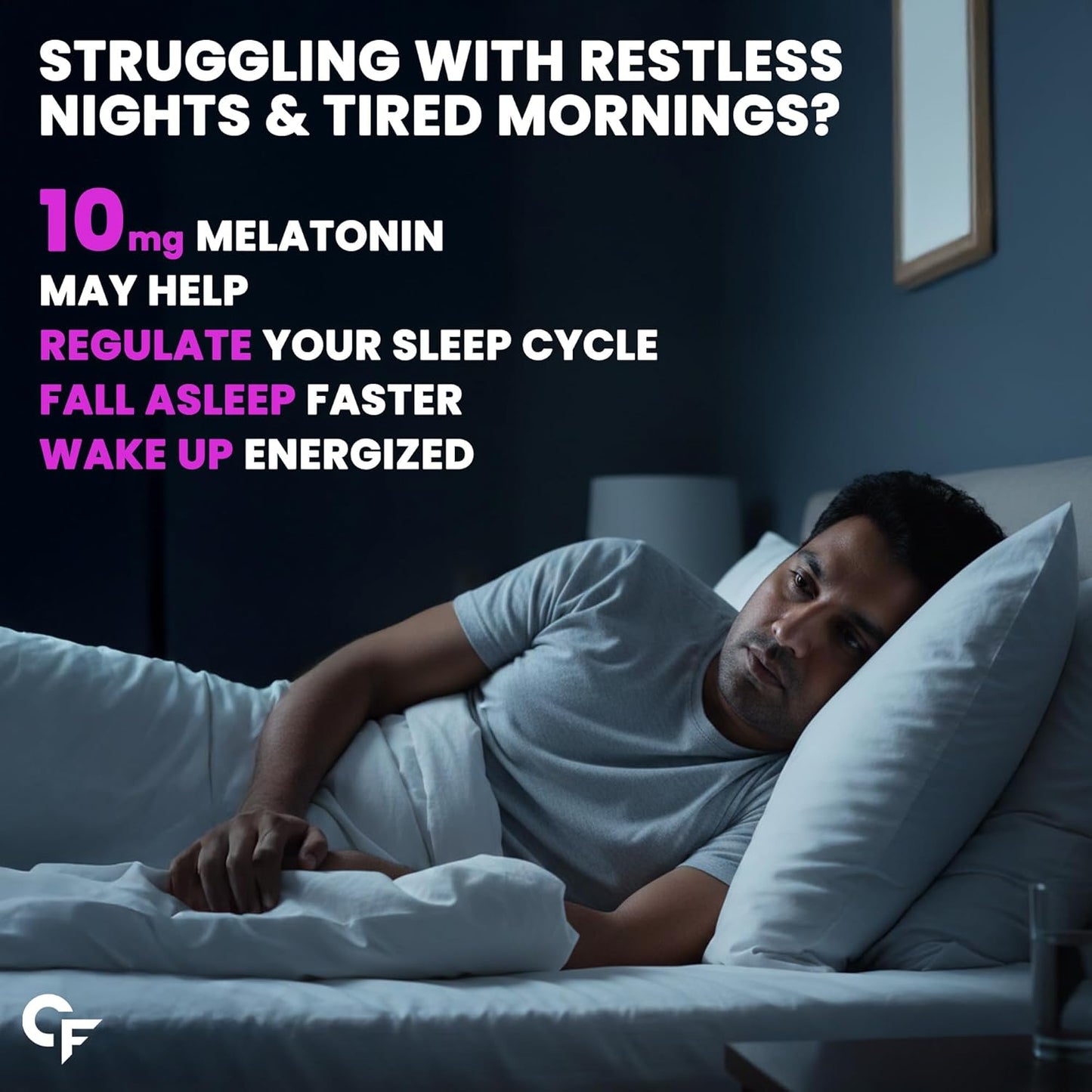 Carbamide Forte Melatonin 10 mg sleep Gummies - with TAGARA, L Tryptophan & Vitamin B6 | Sleep Supplements â€“ 60 Veg Gummies