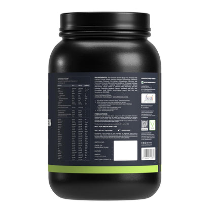 Nutrabay Wellness All Natural Plant Protein - 1kg, Gourmet Chocolate | Complete Amino Acid | Pea & Brown Rice Protein | 24g Protein | Easy to Digest | Sweetened with Stevia | For Men & Women
