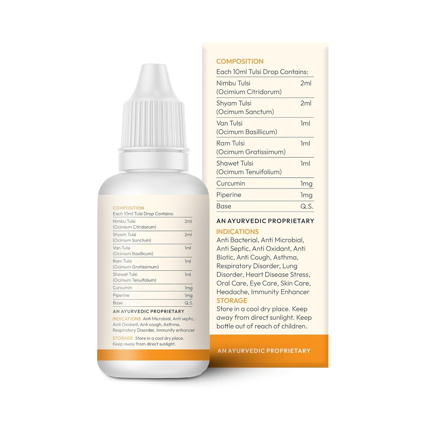 Wellwith by Ayuzera Tulsi Curcumin Drops, 5 Types of Tulsi, Curcumin & Piperine, No Artificial Fragnance (30ml, Pack of 1)