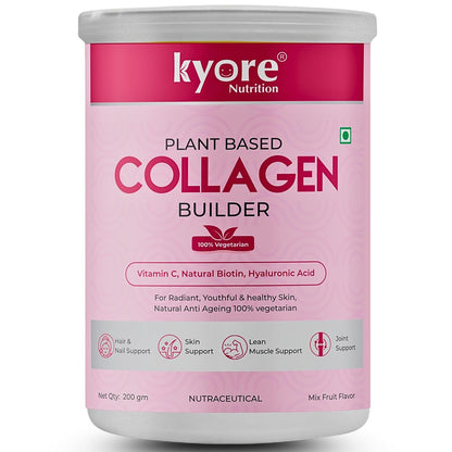 Nutrition Plant Based Collagen Supplement Powder with Sea Buckthrone Extract 200gm | Glowing Skin | Pure Hydrolysed Collagen Powder for Women and Men - Pack of 1