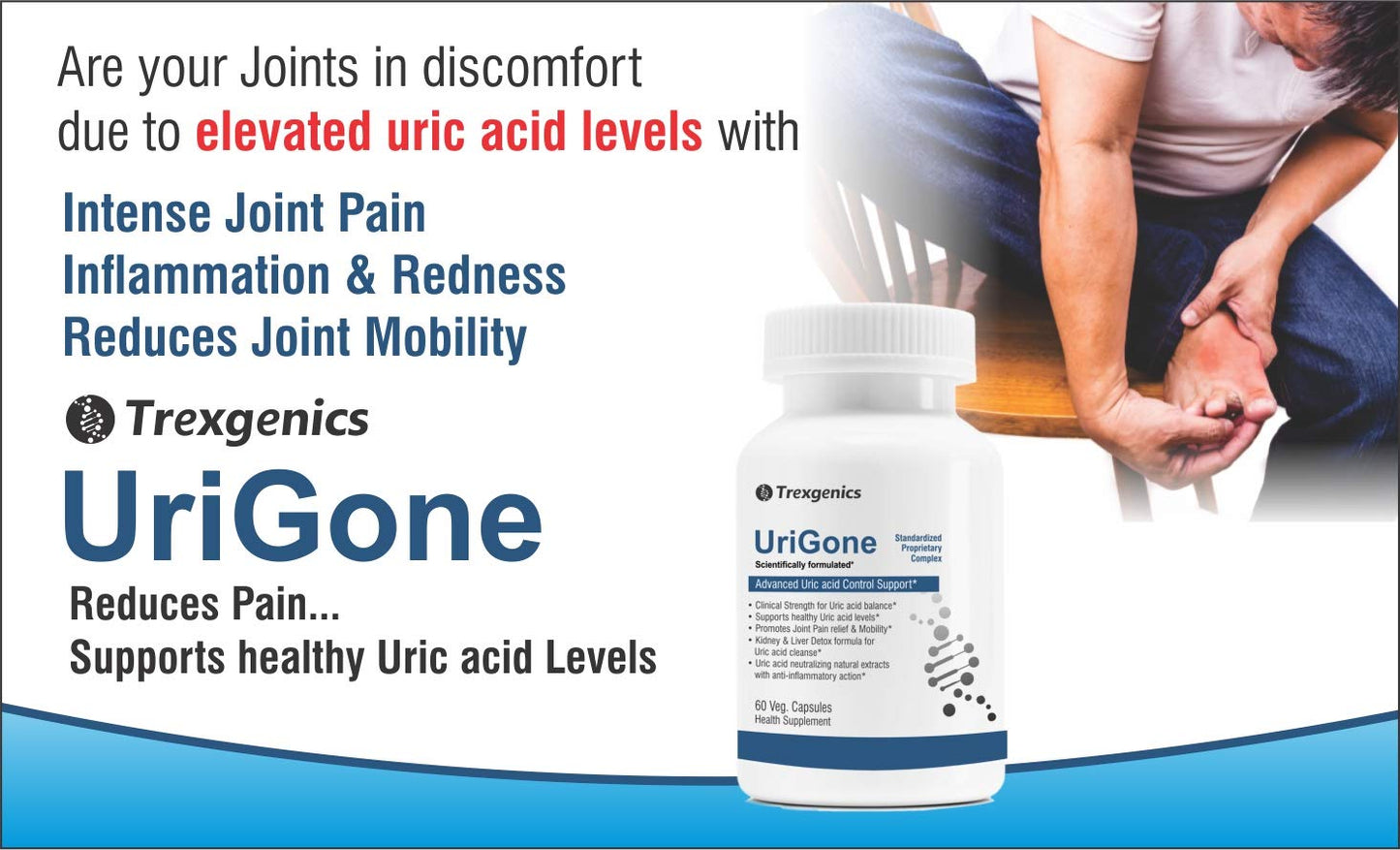 Trexgenics URIGONE Advanced Uric acid Support Proprietary Natural Formula(60 Veg caps) (1)