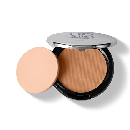 RENEE PRO HD 3 in 1 Compact, Concealer, Foundation - Miel, SPF 20, Matte Finish, High Coverage, Ultralight & Silky Smooth Finish, Enriched with Vitamin E, C & Aloe Vera - 9 Gm