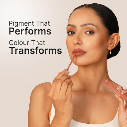 Swiss Beauty Select Here To Stay Liquid Matte Lipstick with Kiss-Proof Formula | Infused with Vitamin E | Non-Transfer, Smudgeproof | 12-18 Hrs Stay | Shade - Delicate Cocoa, 3ml |