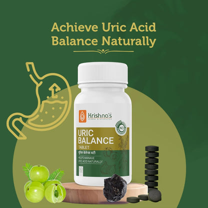 Krishna's Uric Balance Tablets â€“ Advanced Uric Acid Support & Joint Health Formula, 60 Tablets (Pack of 1)