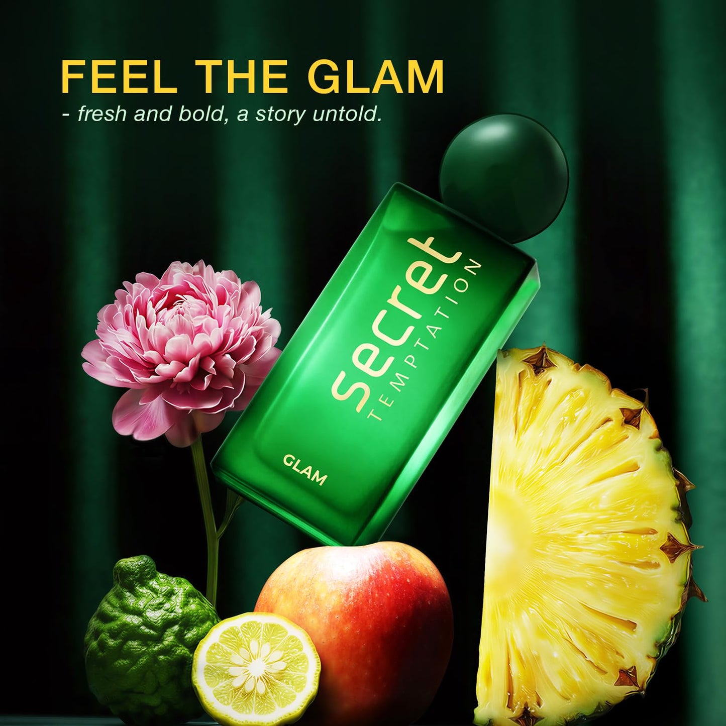 Secret Temptation Glam Perfume for Women, 100ml | Premium Perfume with Long-Lasting Scent | Elegant & Classy Fragrance |Gift for Women