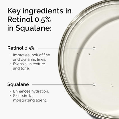 The Ordinary Retinol 0.5% in Squalane â€” Intermediate Retinol Serum for the Face That Is Anti-Aging and Skin Smoothing, 30ml