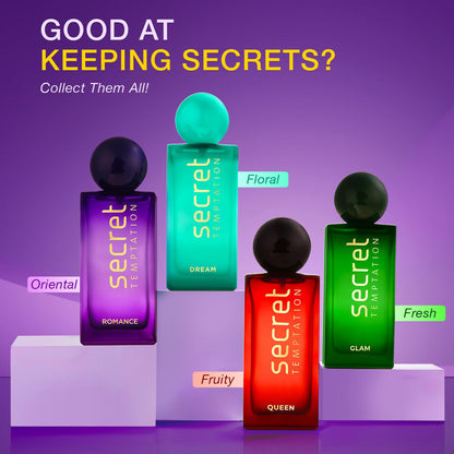 Secret Temptation Romance Eau De Parfum for Women, Long Lasting Chypre Green Everyday Wear Fragrance 100 ml