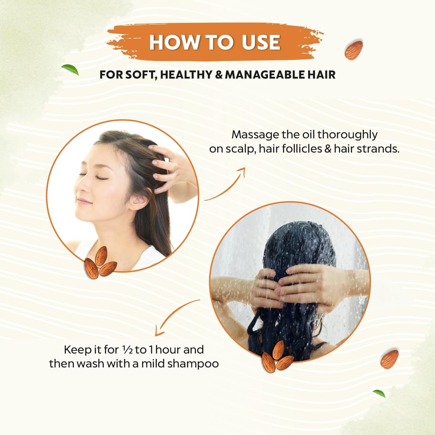 INDUS VALLEY Bio Organic Cold Pressed Almond Oil for Soft & Shiny Hair, Glowing Skin, Hair Damage Protection, Pure Roghan Badam Oil (Tail) for Baby Massage - 100ml