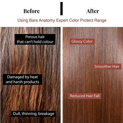 Bare Anatomy Hair Colour Protect Shampoo, Retains Colour Upto 8 Weeks, Repairs Damage With Amino Acid & Quinoa Protein For Dry & Frizzy Coloured Hair For Unisex, 250ml