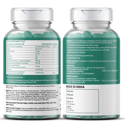 Herbalmax Biotin Tablets for Hair Growth | 10000 mcg Biotin Tablet with Sesbania Grandiflora Extract â€“ Hair Strength & Vitamin B7 Hair Care for Men & Women | 30 Veg Tablets