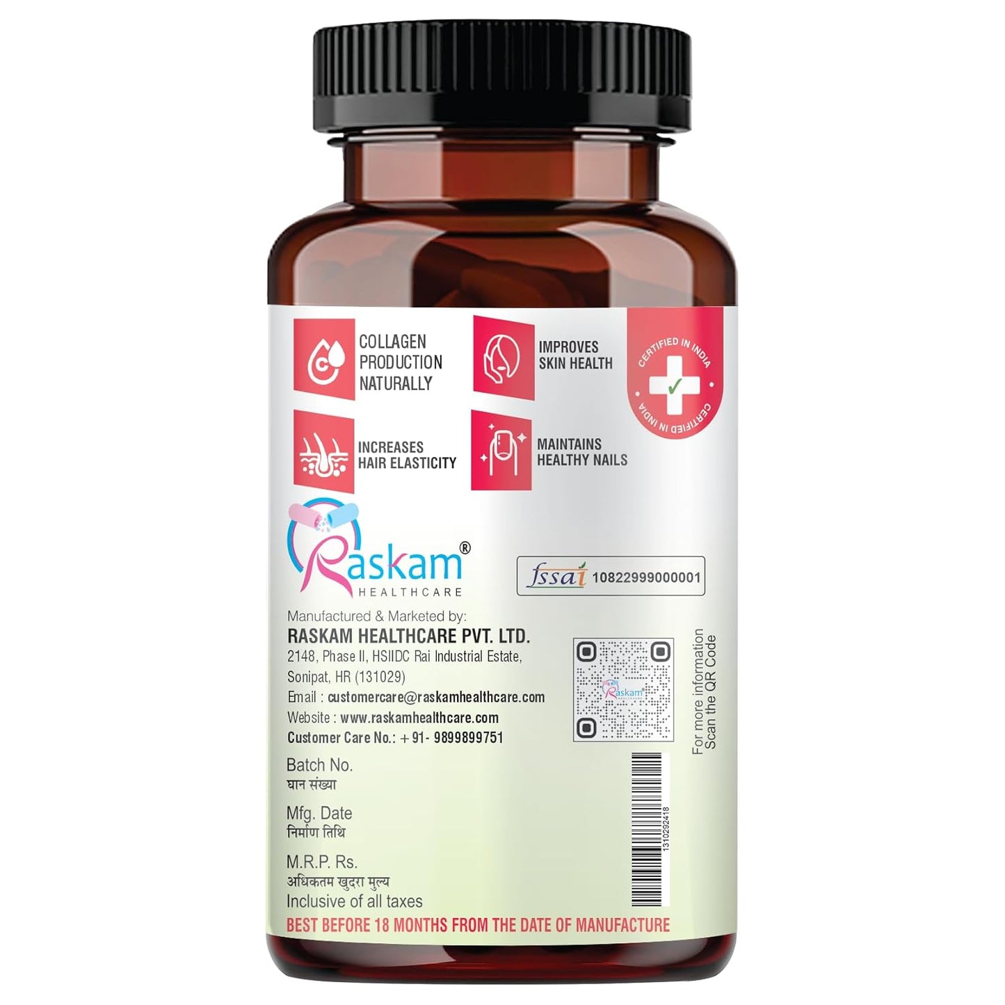 Plant Based Collagen- Anti-Aging Supplements For Women,Natural,Youthful Glow,Wrinkle-Free Skin,Promotes Skin Regeneration,Improves Skin Elasticity,Silica&Hyaluronic Acid-60 Capsules