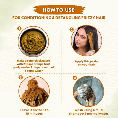 Indus Valley Bio Organic Orange Peel Fine Powder, Pure Natural & Organic for Skin Lightening Face Pack, Vitamin C and Antioxidants Add Glow - 100g