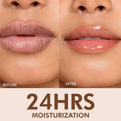 mCaffeine Lip Juice Vanilla Cocoa Lip Balm | 24 hrs Moisturization | Sweet Vanilla Flavor | With Peptides, Cocoa Butter & Vitamin E | Heals Dry & Chapped Lips | Lip Balm For Men & Women - 10g