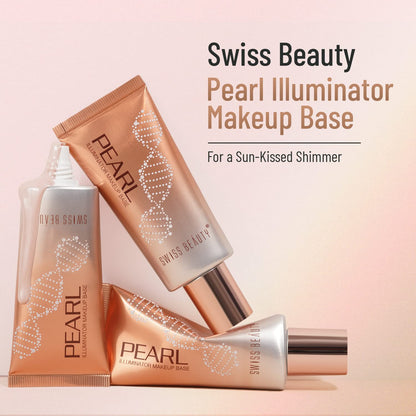 Swiss Beauty Foundation Pearl Illuminator Liquid Highlighter with radiance finish | Waterproof, Easily Blendable Illuminator for Face makeup | Shade -02, 35gm |