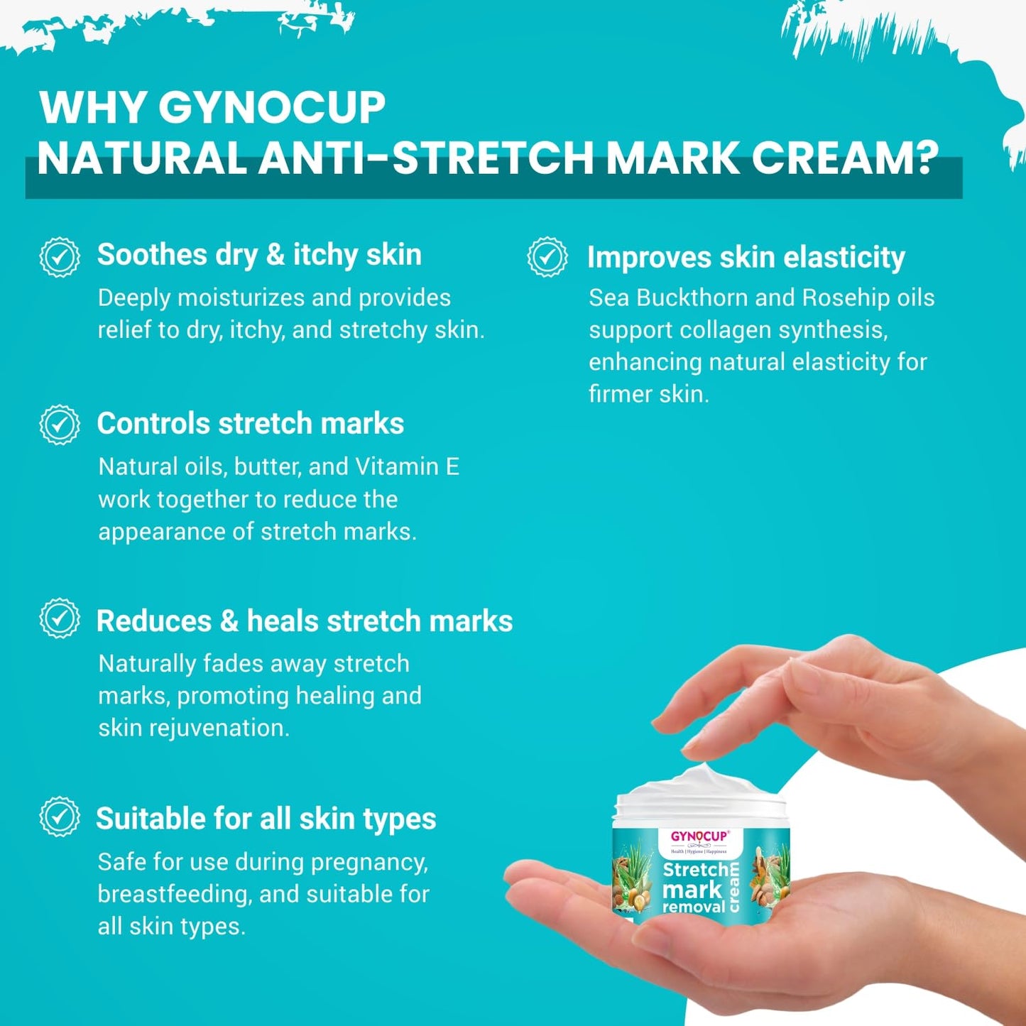 MildCares Stretch Marks Removal Cream (50gm) | For Prevents Stretch Marks, Nourish & Hydrating Skin | With Shea Butter, Saffron, Kokum Butters | All Skin Types | Stretch Marks Cream For Women