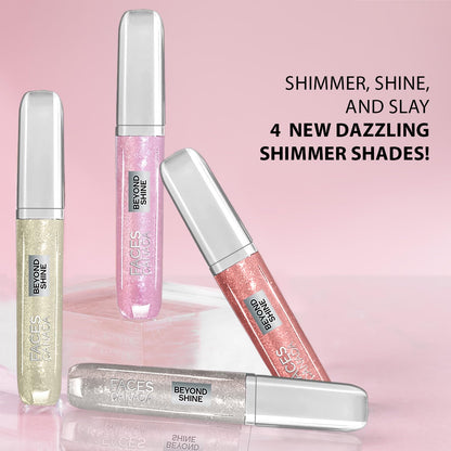 FACESCANADA Faces Canada Beyond Shine Lip Gloss - Wingwomen 05, 3Ml | Lightweight Non-Sticky Luxurious Texture For Glossy Lips | Instant Shine | Fuller, Supple & Plump Lips | 24Hr Hydration