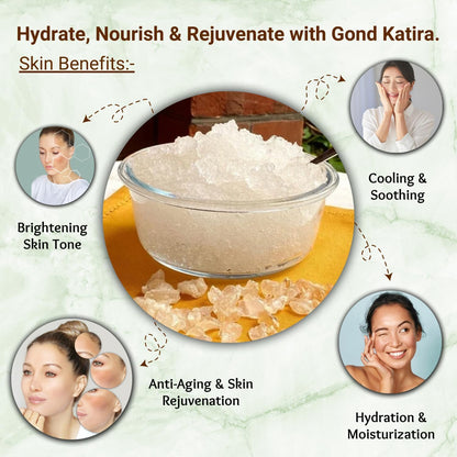Bliss of Earth Gond Katira 100gm, Pure Organic Edible Gum Tragacanth Gum Gond for Laddu Making & Sweets