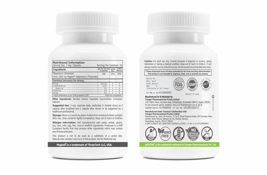MagActiv MAGNESIUM GLYCINATE (Elemental Magnesium 150 mg per Capsule) Chelated, Bioavailable & Safe Sleep, Bone, Muscle, Heart Health (120 Veg. Capsules)