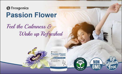 TrexgenicsÂ® PASSION FLOWER (3.5% Flavonoids as Vitexin/Isovitexin) 500mg Natural Sleep, Calmness, Stress, Relax (60 Vcaps) (1)