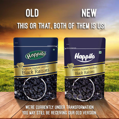 Happilo Premium Afghani Black Raisins Seedless 250g | Kali Kishmish/Kismis | Dry Fruits, Healthy Snacks | Rich in Fiber, Potassium & Antioxidants | Tasty & Nutritious