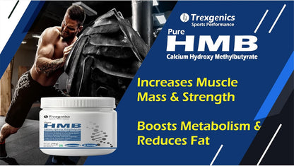 Trexgenics HMB CALCIUM PURE POWDER - 33 SERVINGS (ÃŸ-Hydroxy ÃŸ-Methylbutyrate Calcium), Lean Muscle Mass, Strength, Exercise Performance (100 GRAM)