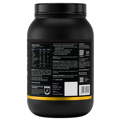 NUTRABAY Gold 100% Pea Protein Powder - 1kg, Rich Chocolate CrÃ¨me | 25g Protein, 4.6g BCAA, 5g Fiber | Complete Amino Profile | Tastiest & Smoothest Vegan, Plant Protein | Muscle Gain & Fast Recovery