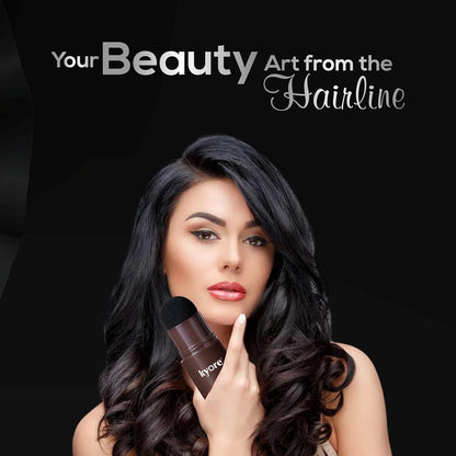 Instant Natural Hairline Colour Touch-Up Powder for Women & Men - Black | Hair Shading Sponge Pen, Hairline Shadow Powder Stick, Quick Hair Root Touch-Up Stick - Pack of 1