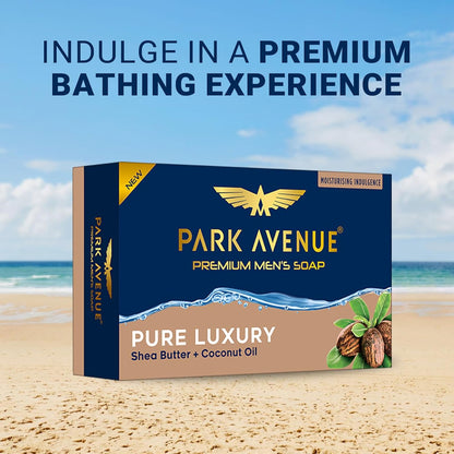 Park Avenue Premium Menâ€™s Soaps for Bath â€“ Pure Luxury | 125g (Pack of 4) | Enriched with Shea Butter & Coconut Oil | Grade 1 Soap | For All Skin Types