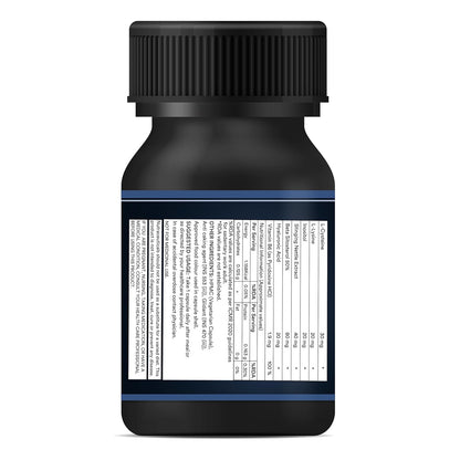 INLIFE Biotin Supplement for Hair | Sesbania, Bamboo Shoot, Bhringraj, Zinc, Vitamin C | for Women Men - 60 Vegetarian Capsules (Pack of 1, 60)