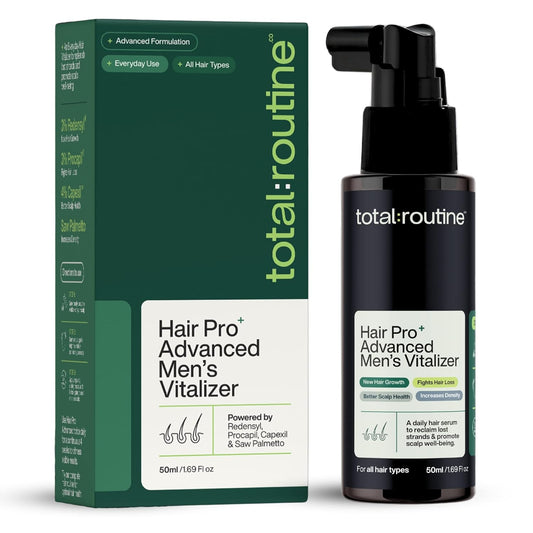 Total Routine Hair Serum for Men - Advanced Formula with 3% Redensyl, 3% Procapil, 4% Capixyl, Saw Palmetto, Collagen & Peptides for Hair Growth & Hairfall Control (50ml - Large)