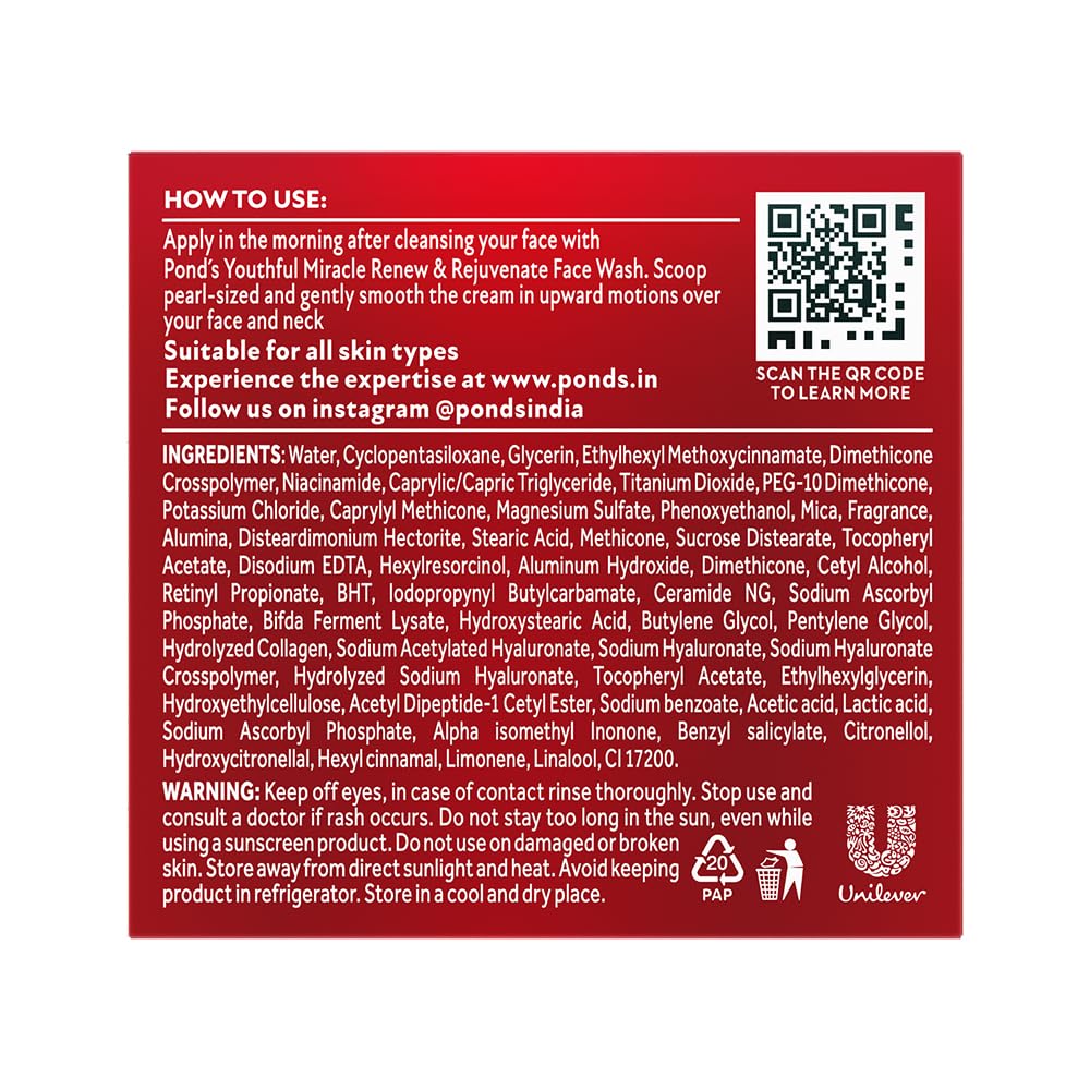 POND'S Youthful Miracle Hexyl Retinol Complex, Renew & Repair Day Cream 50g SPF 15 PA++