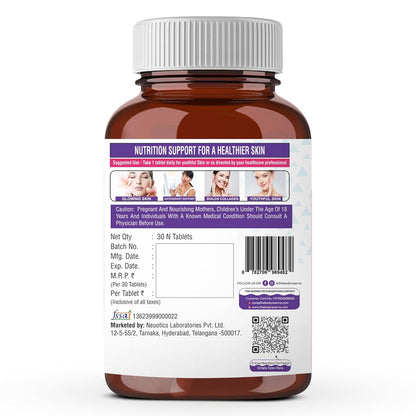 The Body Reserve Japanese L-Glutathione Tablets for Skin Whitening | 500mg Glutathione Supplements with Hyaluronic Acid, Vitamin E, Lycopene & Biotin | Skin Glow & Collagen Support | Sugar-Free, 30 Tablets