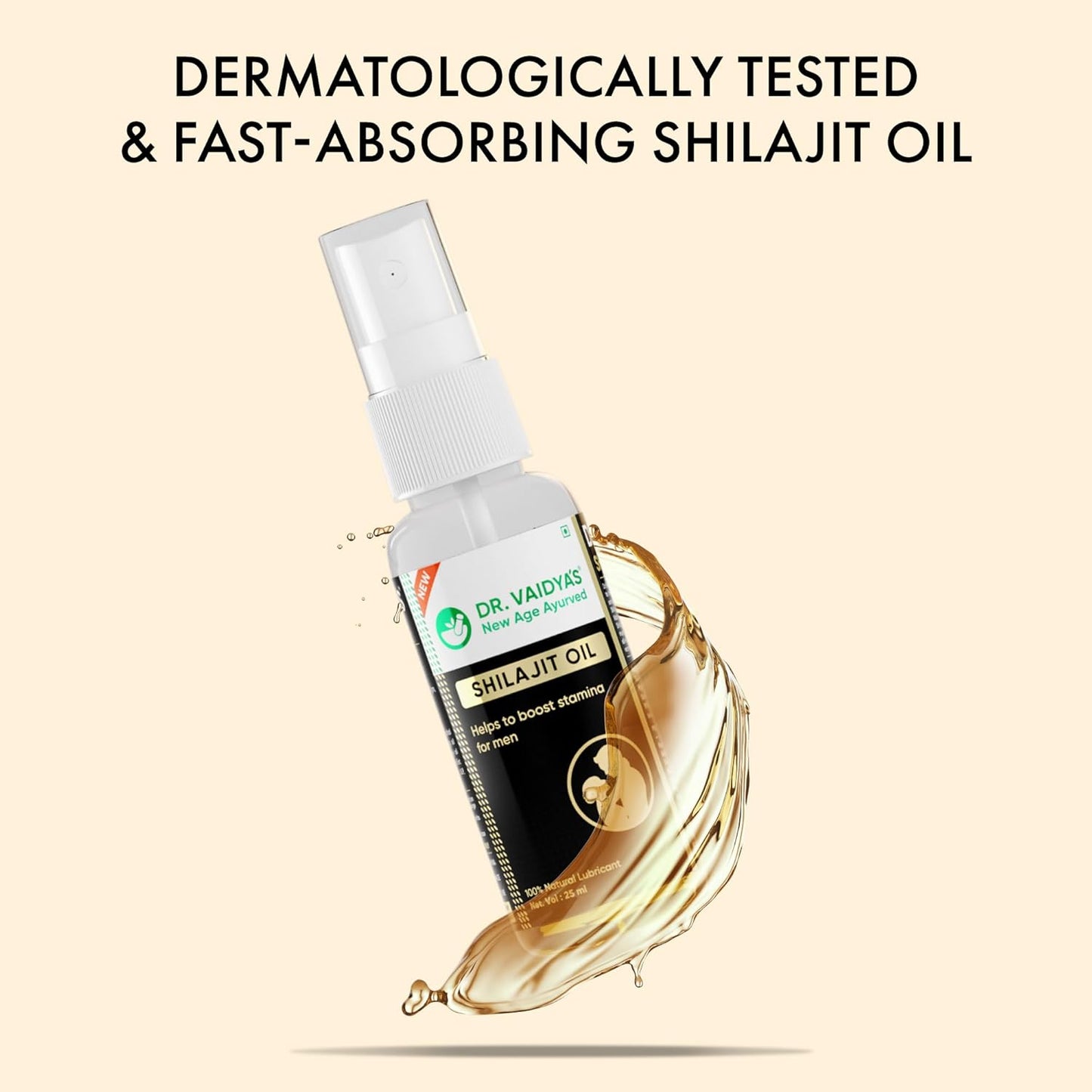 Dr. Vaidyaâ€™s Shilajit Oil for Men â€“ Ayurvedic Massage Oil for Strength, Stamina & Recovery | 100% Natural Shilajit Oil with Ashwagandha & Gokshura â€“ Shilajit for Men, 30ml