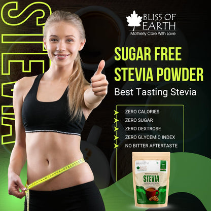 Bliss of Earth Stevia Powder, Sugar Free Zero Calorie Sweetener Diabetic and Keto Friendly 99.8% Purity Vegetarian Gluten Free Quick Dissolve, 1 KG