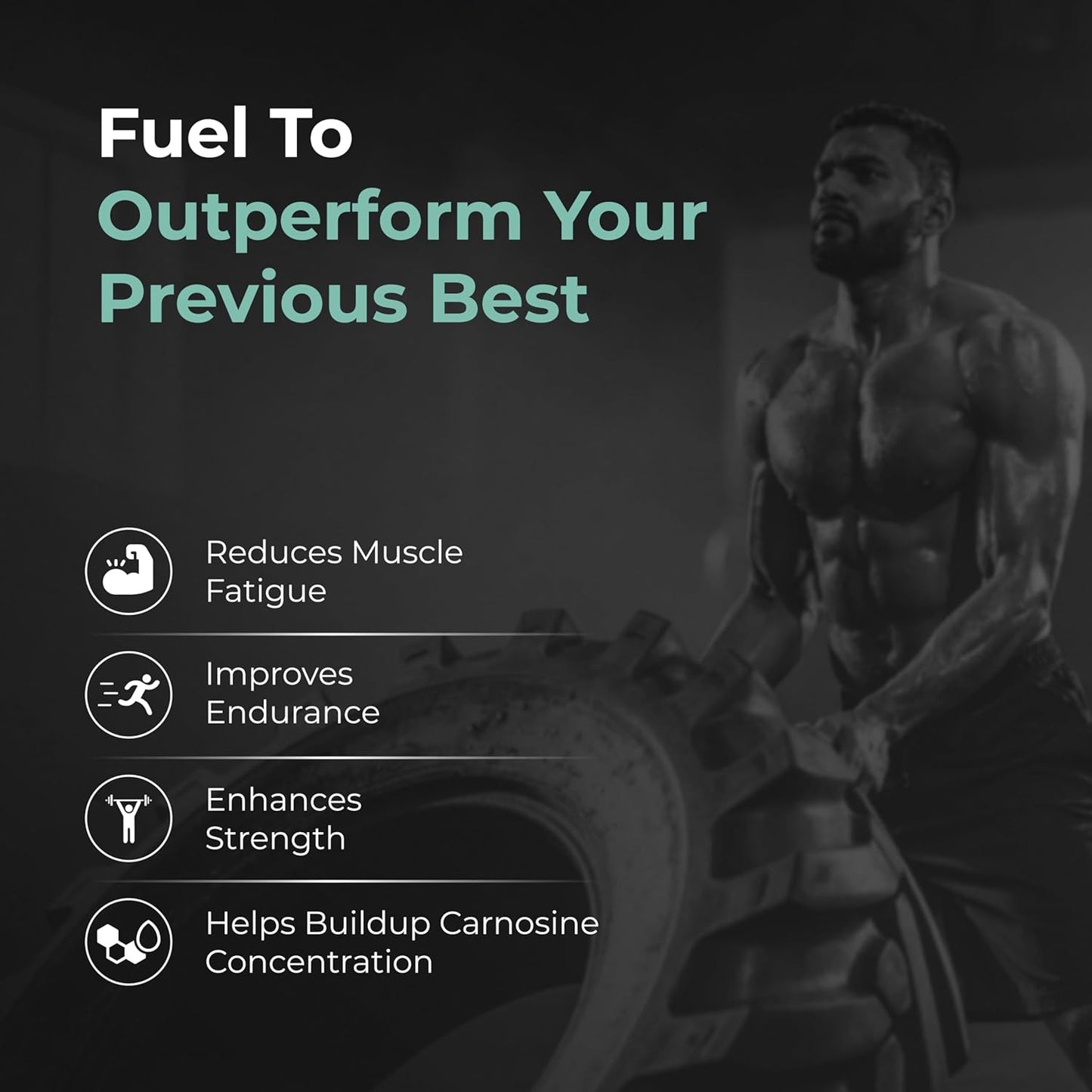 Nutrabay Pure 100% Beta Alanine Powder 2500mg, Pre Workout Amino Acid Supplement for Improved Endurance & Fatigue Reduction | Free from Steroids, Preservatives & Banned Substances - 100g, Unflavoured