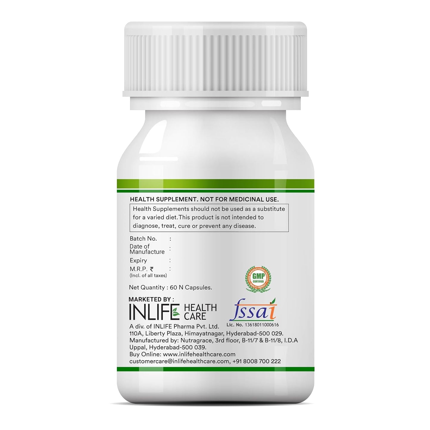 INLIFE Neem Oil 350mg with Peppermint Oil 150mg | Digestive Health & Skin, Hair Care Supplement | Enteric Coated Capsules â€“ 60 Liquid Filled Vegetarian Capsules (Pack of 1, 60)