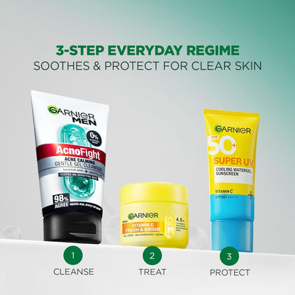 Garnier Men Acno Fight Gentle Cleanser Facewash | For Acne-Prone, Sensitive Male Skin | 100g