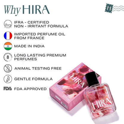 HIRA Love Letters Perfume for Woman 50 ml | Warm Vanilla, Fruity & Floral Scent | 12 Hours Long Lasting Eau de Parfum Premium Luxury Fragrance | Gifts for Woman, Girlfriend, Date Night Perfume
