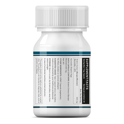 INLIFE Brahmi Capsules 500mg | Bacopa Monnieri Extract | Bacosides > 20% I Ayurvedic Herbal Supplement - 60 Vegetarian Capsules (Pack of 1)