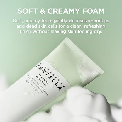SKIN1004 Madagascar Centella Teaâ€‘Trica BHA Foam Cleanser | Gentle Exfoliating Face Wash, 125â€¯ml