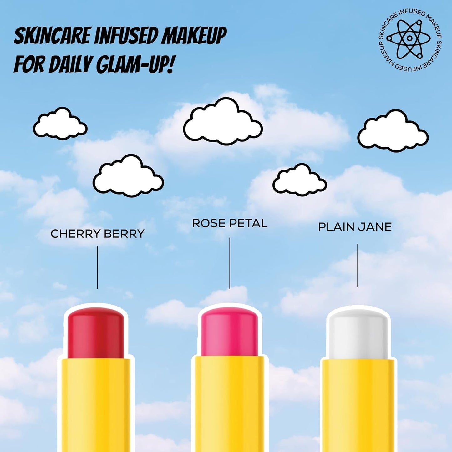 RENEE Everyday Tinted Lip Balm - Cherry Berry, Heals, Moisturizes & Protects with SPF 30, for Dry & Chapped Lips, Enriched with Vitamin C, Shea Butter & Hyaluronic Acid, Skincare Infused Makeup 4.5 Gm