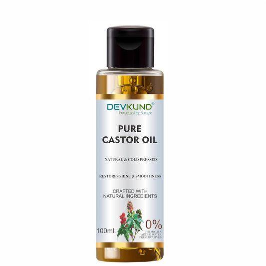 DEVKUND PRESENTED BY NATURE Castor Oil (Arandi Oil) - Premium Cold Pressed for Hair & Skin Care - 100mlCastor Oil (Arandi Oil) - Premium Cold Pressed for Hair & Skin Care - 100ml