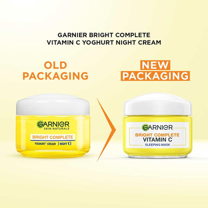Garnier Skin Naturals, Night Cream, Anti-Dark Spots & Brightening, Bright Complete Vitamin C Yoghurt, 40 g